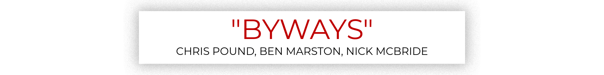 BYWAYS