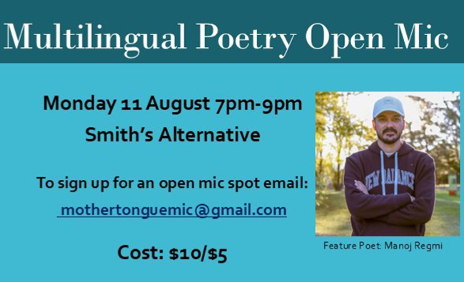 Mother Tongue Multilingual Poetry Open Mic